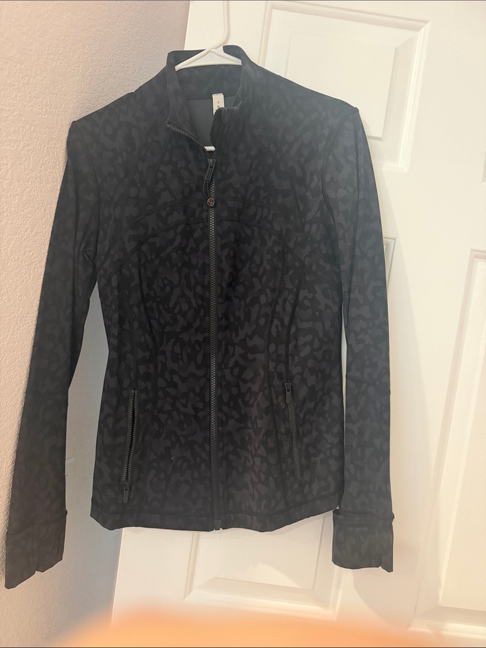 lululemon athletica Black Leopard-Texture Zip Jacket